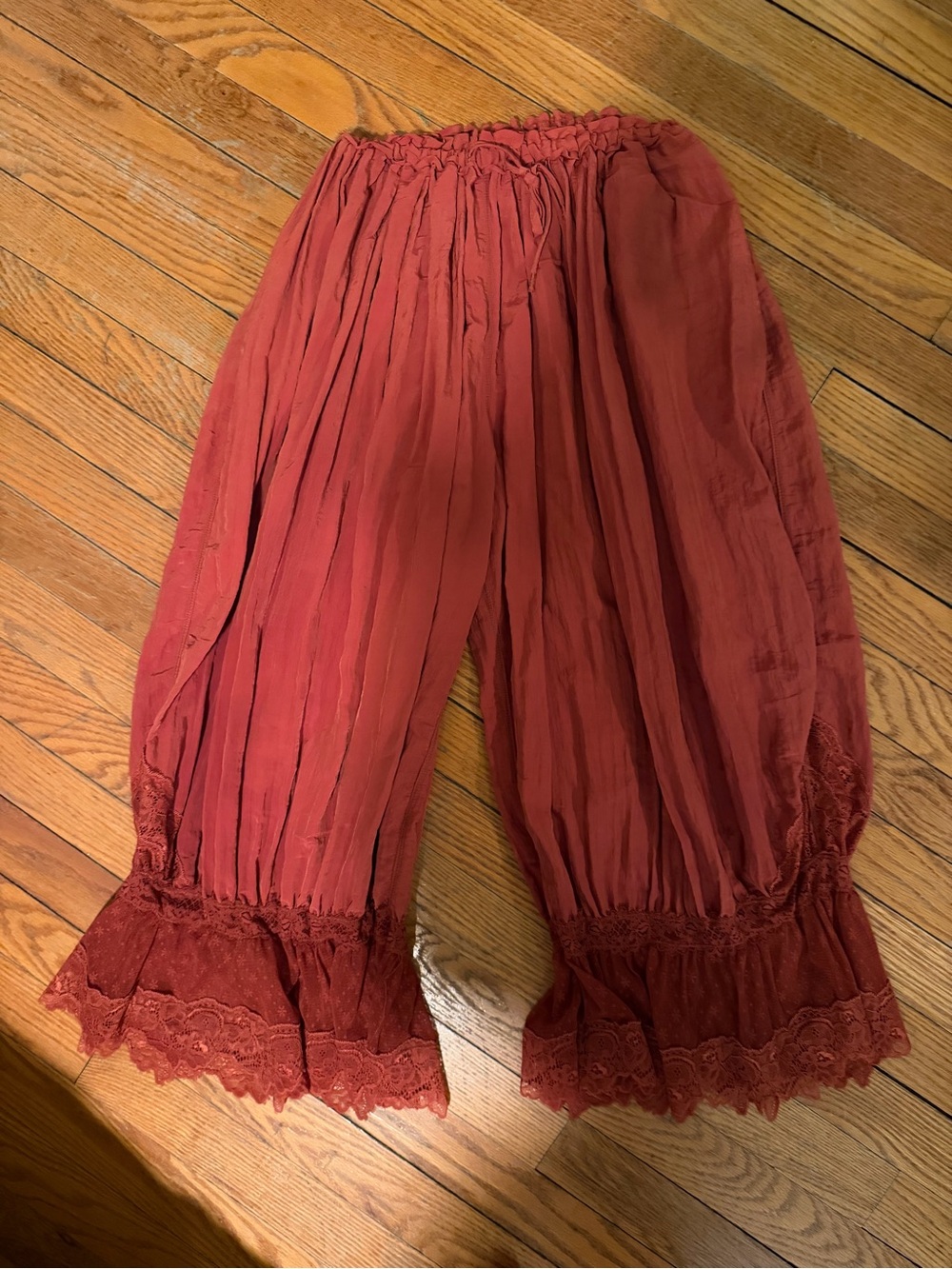 Free people Womens burnt orange Lace-Trimmed Bloomers
